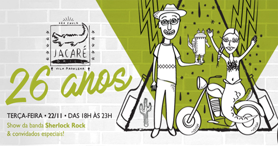 O casal Marcelo “Jacaré” e Cintia, donos do Jacaré Grill, comemoraram 26 anos do estabelecimento com grande festa