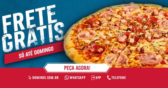 Dominos Pizza oferece frete grátis para os consumidores