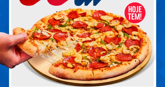Pizzas da Dominos terão 50% de desconto por uma semana