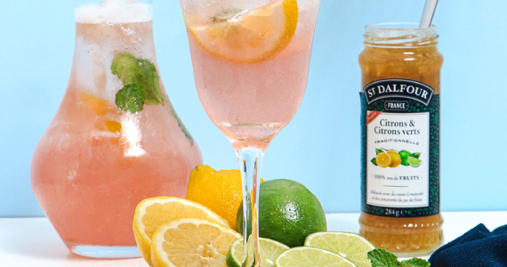 Aurora Fine Brands apresenta drink com geleia St. Dalfour Citrons & Citrons Vert