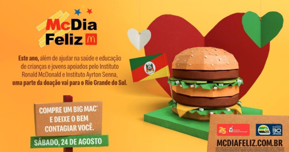 Rappi participa do McDia Feliz 2024 e terá frete grátis para assinantes Rappi Pro