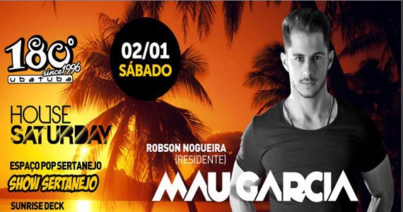 180 Graus Ubatuba recebe DJ Mau Garcia  agitando o sábado Eventos BaresSP 570x300 imagem