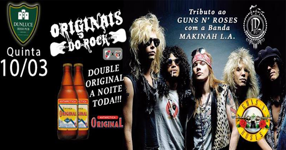 Tributo ao Guns N' Roses com a banda Makinah L. A. no Dunluce Pub Eventos BaresSP 570x300 imagem