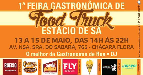 Campus de gastronomia da Estácio recebe Feira Gastronômica de Food Truck Eventos BaresSP 570x300 imagem