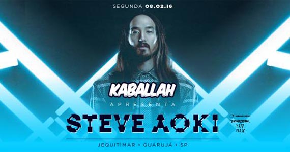 Festa Kaballah apresenta DJ Steve Aoki animando o Sofitel Hotel Jequitimar Eventos BaresSP 570x300 imagem