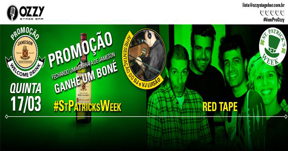 Ozzy Stage Bar comemora o St. Patricks com banda Red Tape na quinta-feira Eventos BaresSP 570x300 imagem