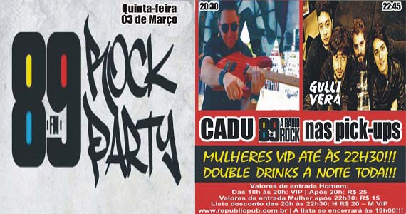 Banda Gullivera e DJ Cadu comandam a noite com pop rock no Republic Pub Eventos BaresSP 570x300 imagem