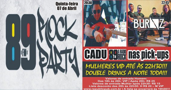 Republic Pub recebe a banda Burnz para animar a quinta-feira com pop rock Eventos BaresSP 570x300 imagem