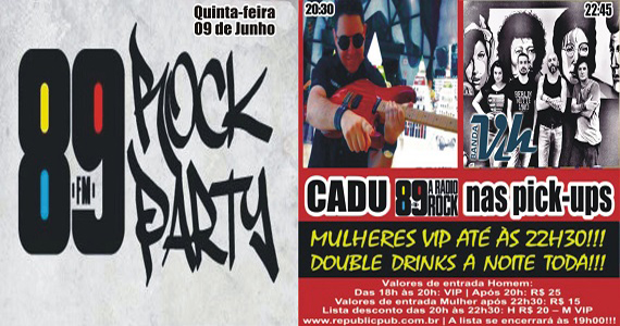 Banda Vih e DJ Cadu comandam a 89 Rock Party no Republic Pub Eventos BaresSP 570x300 imagem