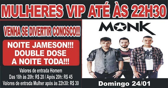 Banda Monk e Sal Vincent comandam o domingo no Repuiblic Pub Eventos BaresSP 570x300 imagem