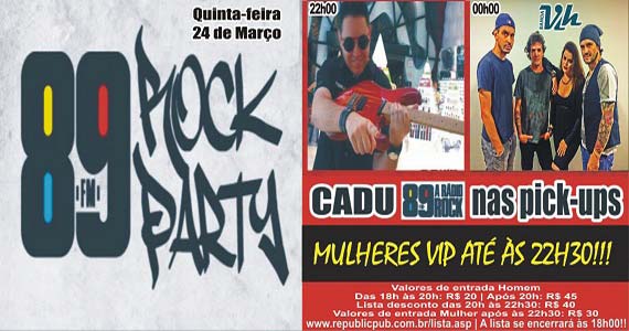 Banda Vih e DJ Cadu comandam a quinta-feira com rock no Republic Pub Eventos BaresSP 570x300 imagem