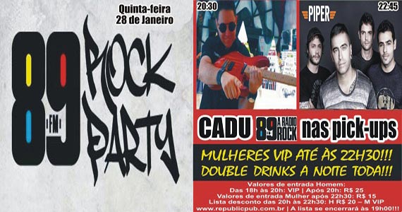 Banda Piper e DJ Cadu comandam a quinta-feira do Republic Pub Eventos BaresSP 570x300 imagem