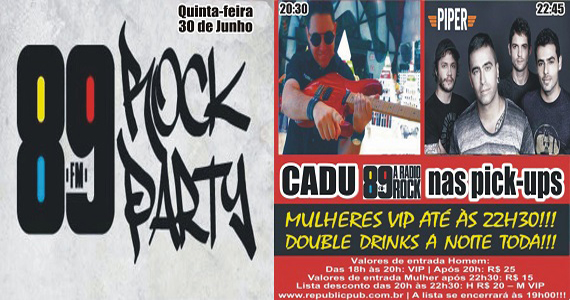 Banda Piper comanda a 89 Rock Party com DJ Cadu no Republic Pub Eventos BaresSP 570x300 imagem