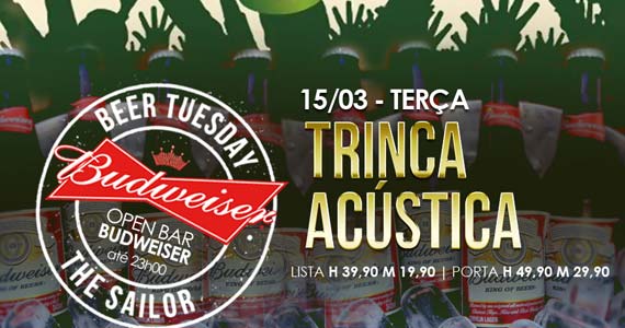 Banda Trinca Acústica agita a semana de St. Patrick's com muito rock e promoção no The Sailor Eventos BaresSP 570x300 imagem