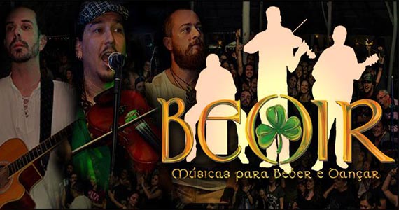Banda Beoir toca muita música celta animando o público no Kingsford