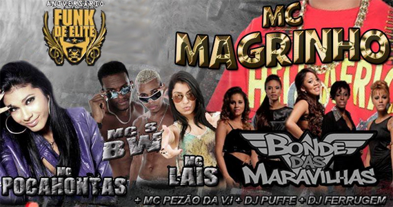 Cabral recebe a festa Funk Elite com convidados especiais neste domingo