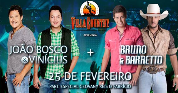 Villa Country recebe show de João Bosco & Vinícius e convidados Eventos BaresSP 570x300 imagem