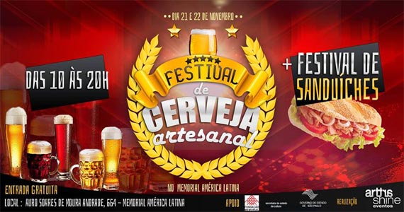 Memorial da América Latina recebe Festival de Baião de Dois, Torresmo e  Cerveja Artesanal