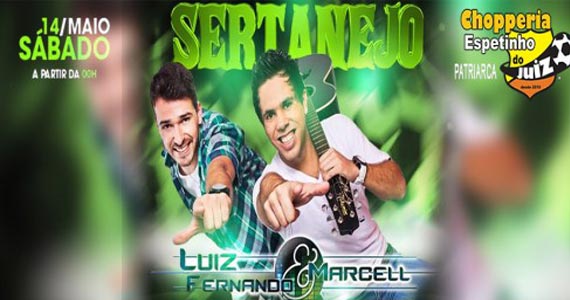 Sábado Sertanejo com Luiz Fernando e Marcell acontece no Bar Espetinho do Juiz Eventos BaresSP 570x300 imagem