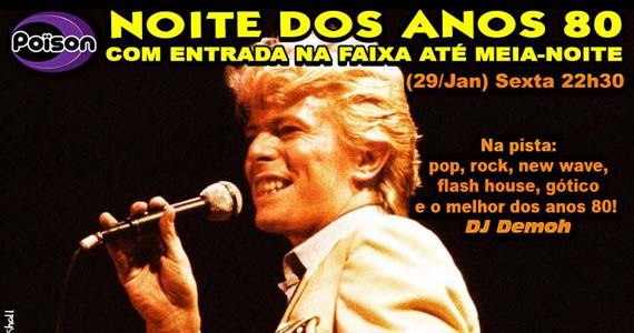 Noite dos Anos 80 com DJ Demoh comandando as pick-ups do Poison Bar e Balada Eventos BaresSP 570x300 imagem