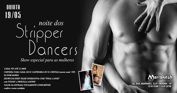 Marrakesh Club recebe a Noite dos Stripper Dancers com shows eróticos Eventos BaresSP 570x300 imagem