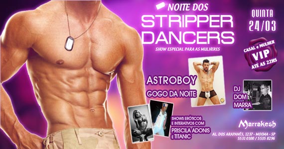 Quinta-feira com Noite dos Stripper Dancers e show com Titanic no Marrakesh Club Eventos BaresSP 570x300 imagem