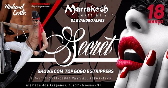 Festa Secret Party com show de Gogo e Strippers no Marrakesh Club Eventos BaresSP 570x300 imagem