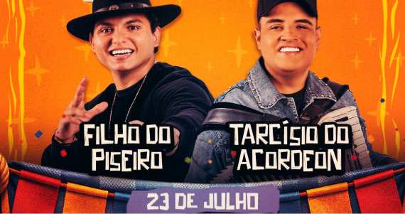 Villa Country realiza tradicional Arraiá em julho, com Filho do Piseiro e Tarcísio do Acordeon 