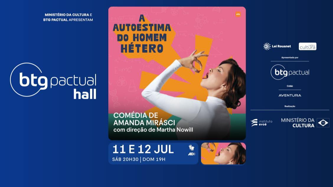 BTG Pactual Hall recebe Amanda Mirásci com o espetáculo 