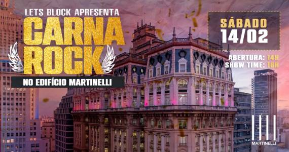 CarnaRock 2026 no Martinelli vai agitar seu Carnaval em SP