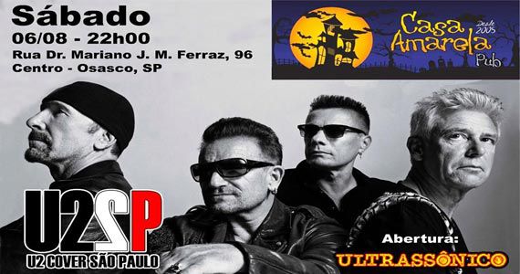 Banda U2 cover comanda o sábado com pop rock no Casa Amarela Pub Eventos BaresSP 570x300 imagem