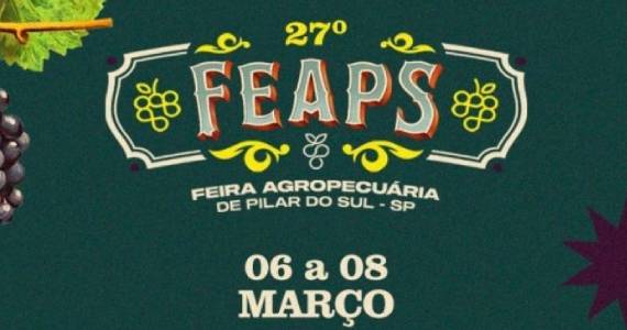 Pilar do Sul tem shows gratuitos e ingressos VIP a partir de R$ 33 na FEASP