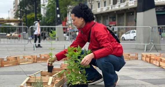 Jardins Comestíveis leva arte e sustentabilidade ao Novo Anhangabaú