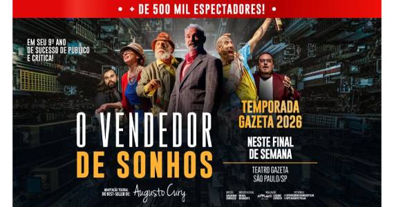 O Vendedor de Sonhos adapta livro de sucesso no Teatro Gazeta