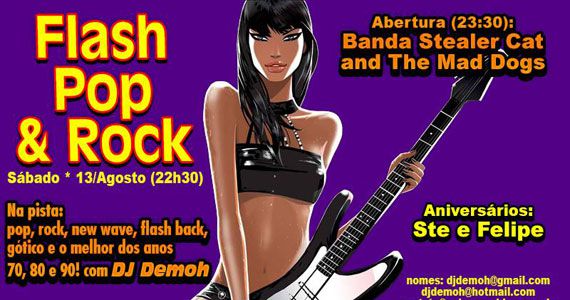 Festa Flash Pop e Rock anima o sábado com DJ Demoh no Poison Bar e Balada Eventos BaresSP 570x300 imagem