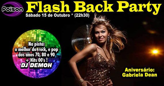 sábado tem a Flash Back Party com DJ Demoh nas pick-ups no Poison Bar e Balada Eventos BaresSP 570x300 imagem