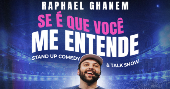 Raphael Ghanem apresenta stand-up no Espaço Unimed