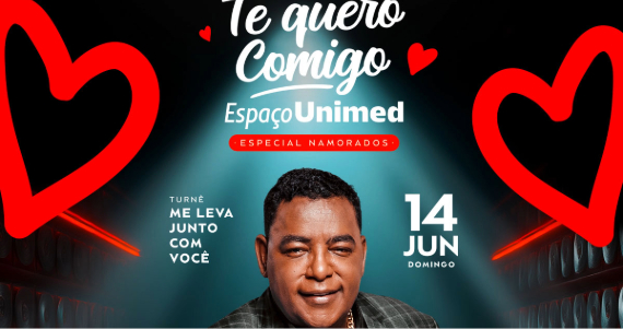 Show de Raça Negra no espaço Unimed em comemoração ao dia dos namorados, acontece no dia 14