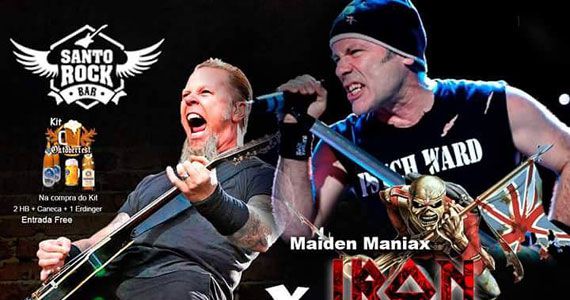 Bandas covers do Metallica e Iron Maiden agitam a véspera de feriado do Santo Rock Bar Eventos BaresSP 570x300 imagem