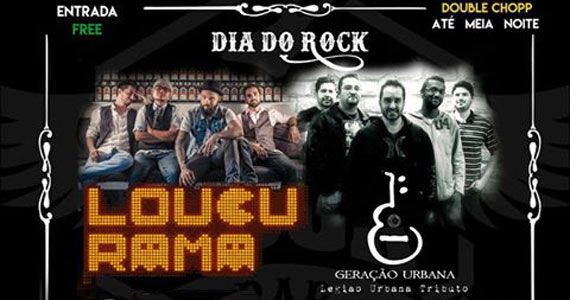 Dia do Rock com banda cover do Legião Urbana e Loucurama no santo Rock Bar Eventos BaresSP 570x300 imagem