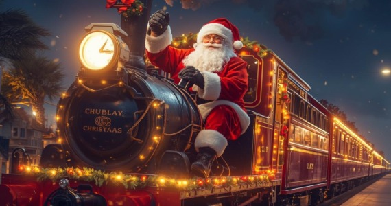Expresso Natal leva magia e luz sobre trilhos até Jaguariúna