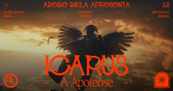 Abebe Bikila apresenta Icarus A Apoteose no Espaço Unimed Eventos BaresSP 570x300 imagem