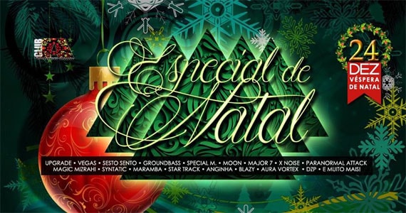 Festa Especial de Natal no Club A com quatro palcos simultâneos Eventos BaresSP 570x300 imagem