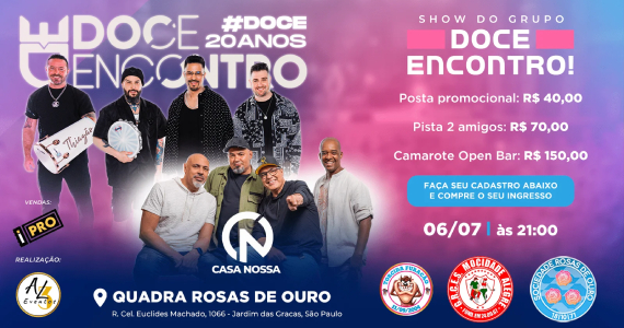 Show Doce Encontro na Quadra Rosas de Ouro