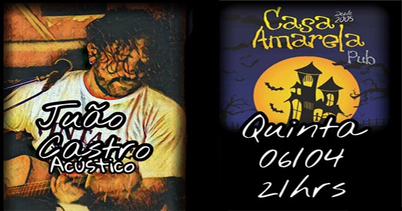 Casa Amarela Pub recebe na noite de quinta-feira o show do cantor João Castro Eventos BaresSP 570x300 imagem