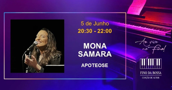 Mona Samara no Fino da Bossa Eventos BaresSP 570x300 imagem