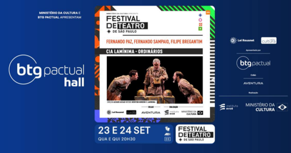 “Ordinários” mistura teatro, circo e humor em apresentação no BTG Pactual Hall