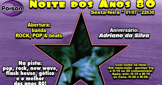 Noite dos Anos 80 com DJ Demoh anima a sexta do Poison Bar e Balada Eventos BaresSP 570x300 imagem