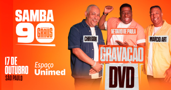 Gravação do DVD Samba 90 Graus no Espaço Unimed Eventos BaresSP 570x300 imagem