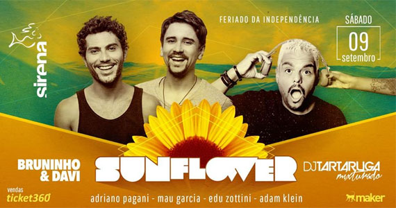 SunFlower com Bruninho & Davi e Dj Tartaruga agitam o Sirena Maresias Eventos BaresSP 570x300 imagem